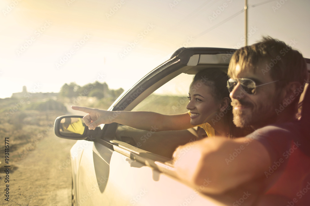 Naklejka premium Exploring the countryside