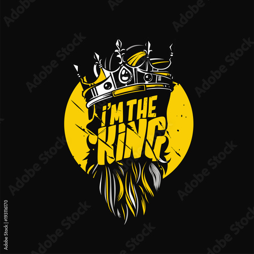 Design with hipster king crown vector illustration