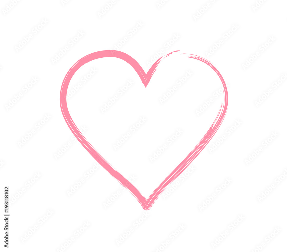 Heart made with akvrerelnoy brush. Love, romance, happiness. St. Valentine's Day, Mother's Day. Heart made with akvrerelnoy brush. Love, romance, happiness. St. Valentine's Day, Mother's Day.