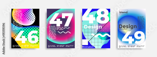 Covers templates collection with graphic geometric shapes