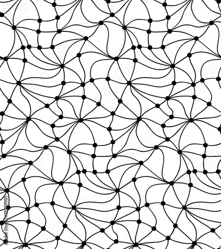 Vector floral background of drawn lines