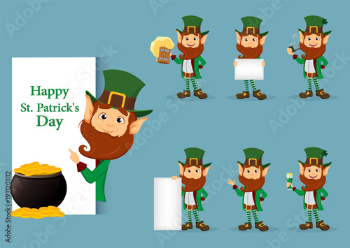 Cartoon funny leprechaun
