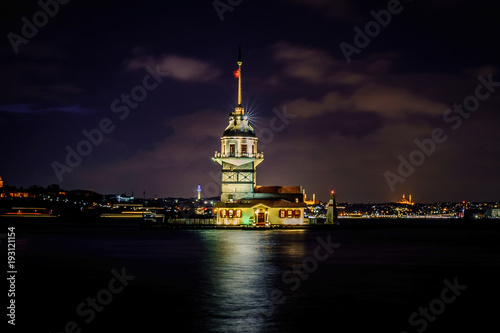 Maiden s Tower Istanbul Turkey Night