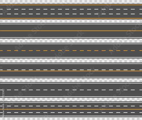 Horizontal asphalt roads