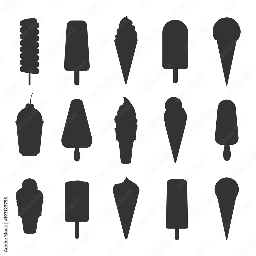 Ice cream silhouettes Ice cream silhouettes