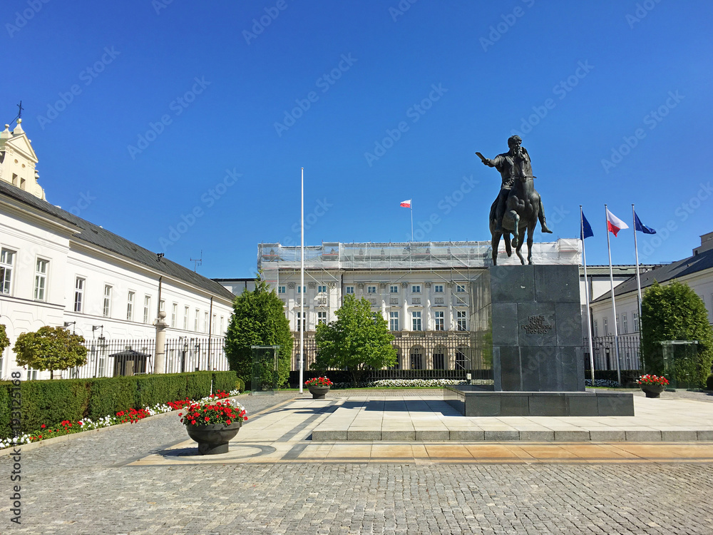 Fototapeta premium Palacio Presidencial de Varsovia, Polonia