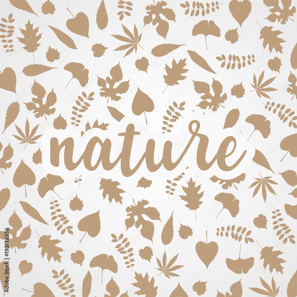nature leaf pattern vector illustration