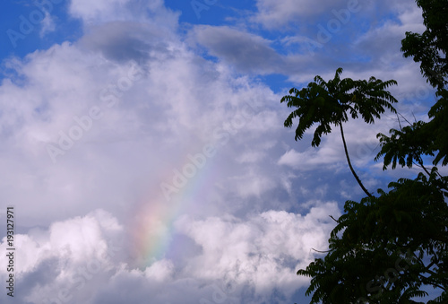 rainbow and blue sky