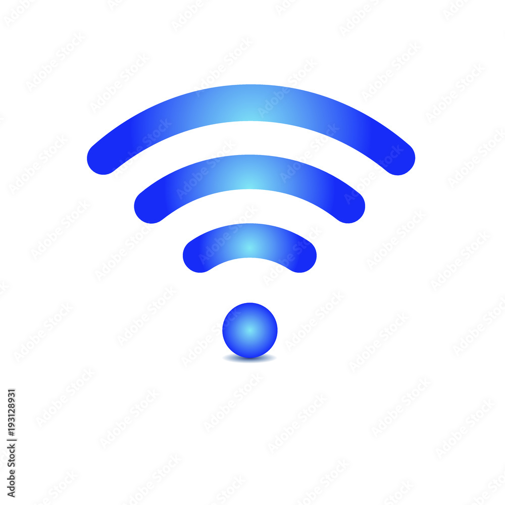 icon of gradient wi-fi in blue icon of gradient wi-fi in blue