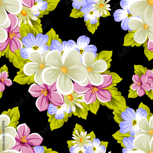 seamless pattern of flowers. For card designs, greeting cards, birthday invitations, wedding, Valentine's day, party, celebration.