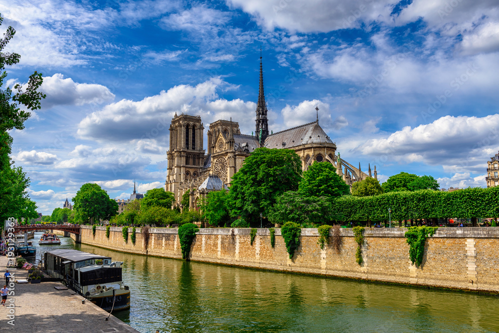 Cathedral Notre Dame de Paris in Paris, France