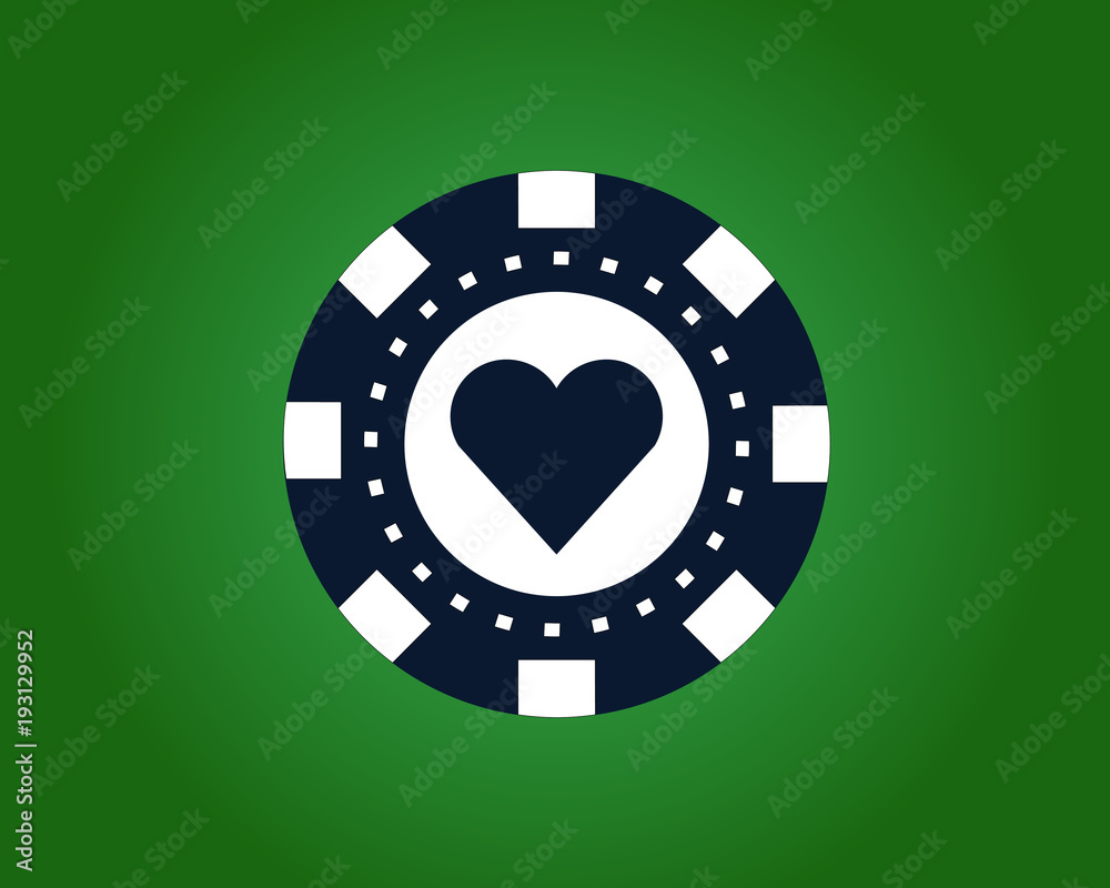 chip on gradient green against white background with suit of spades chip on gradient green against white background with suit of spades