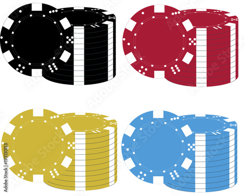 different variation of poker chips