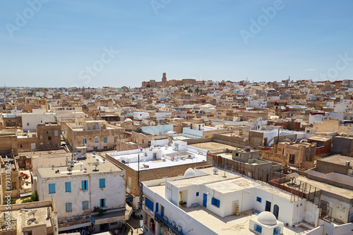 Beautiful top view of the old town district in the city of Sousse, Tunisia. © SKfoto