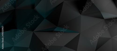  3D Rendering Of Abstract Low Poly Background