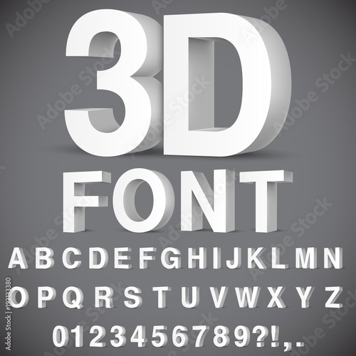 3D Alphabet and Numbers