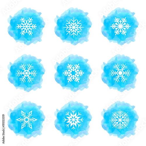 Snowflake icon set