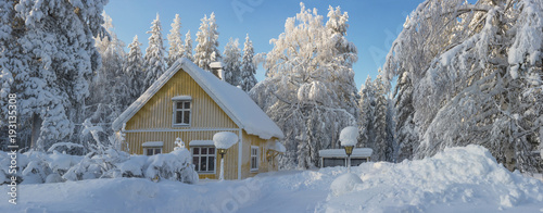 winter in Lapland, Sweden, Norrbotten photo
