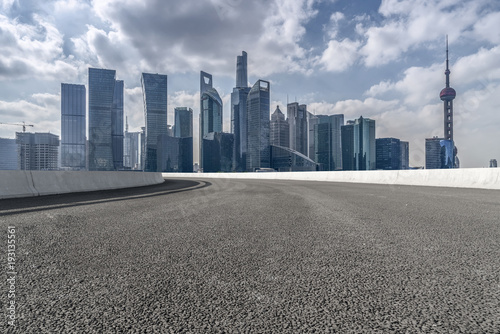 Urban architecture landscape road and skyline