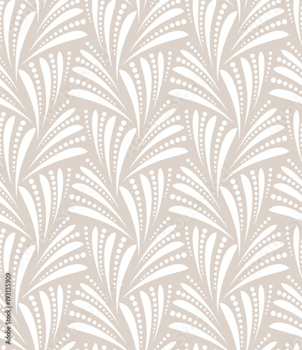 Flower geometric pattern. Seamless vector background. White and pink ornament