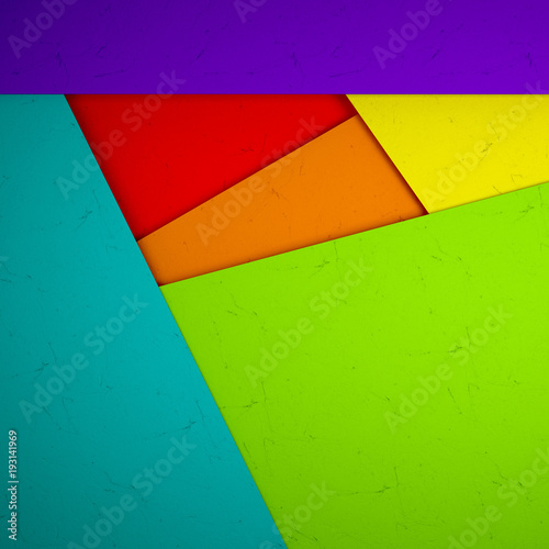 Abstract background with colorful geometric elements.