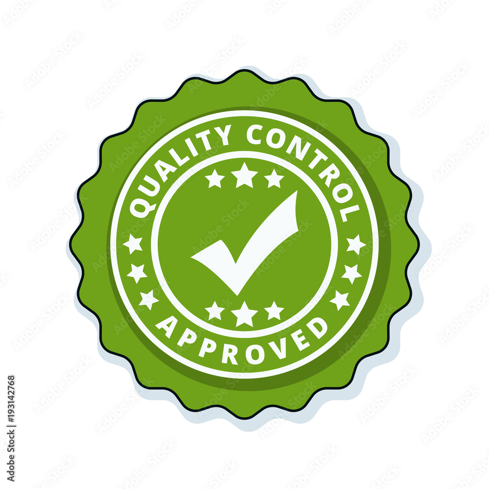 Quality Control Checkmark label illustration Quality Control Checkmark label illustration