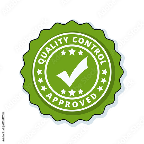 Quality Control Checkmark label illustration