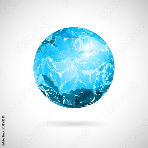 Vector abstract ball of blue spots