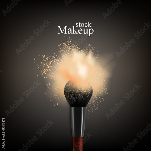 Makeup Brush Powder Background