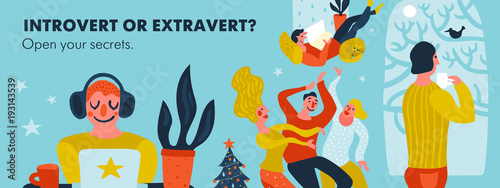 Introvert Or Extravert Header Illustration