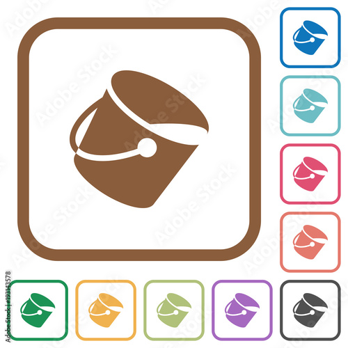 Paint bucket simple icons