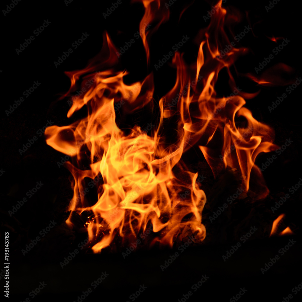 Fire flame isolated on black isolated background - Beautiful yellow, orange and red and red blaze fire flame texture style. Fire flame isolated on black isolated background - Beautiful yellow, orange and red and red blaze fire flame texture style.