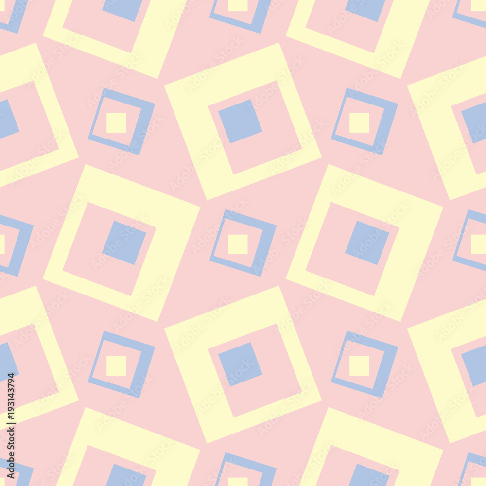 Pink geometric seamless background. Multi colored pattern