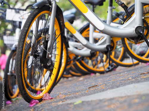 City bikes rent parking in Phuket Thailand