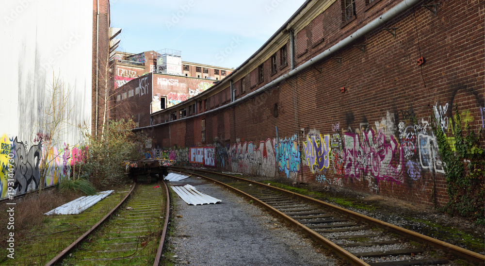Naklejka premium gelände einer alte fabrik in düsseldorf