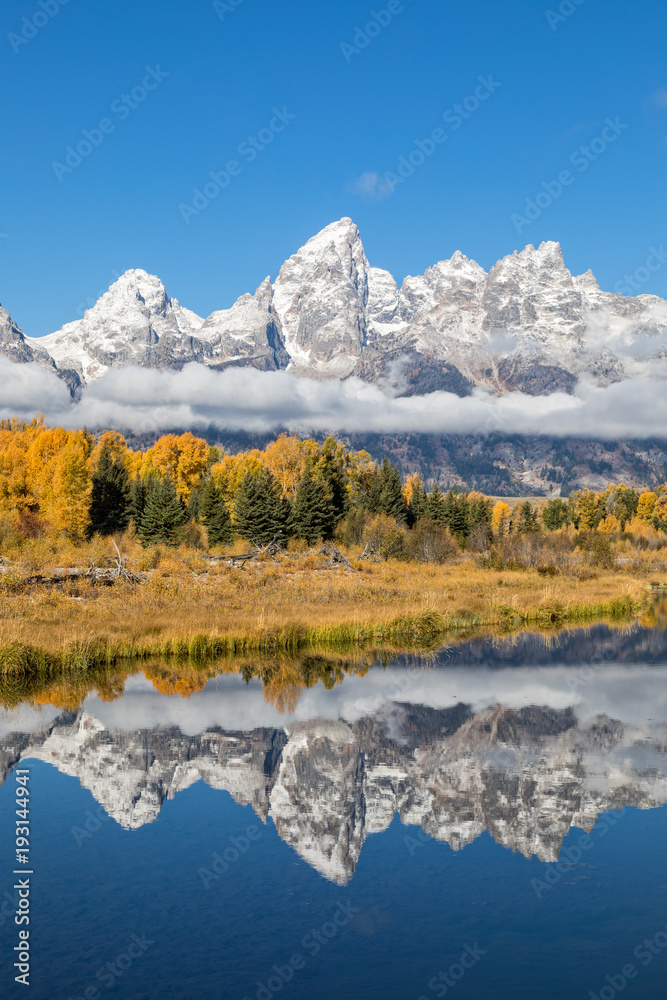 Scenic Teton Autumn Reflection