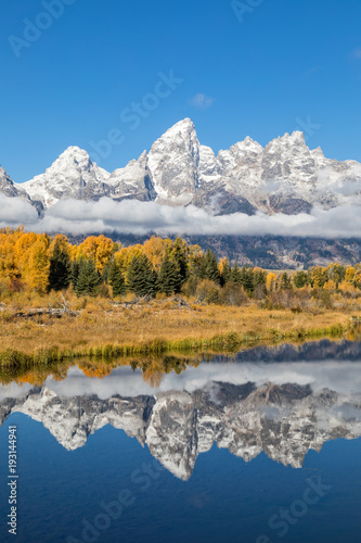 Scenic Teton Autumn Reflection © natureguy