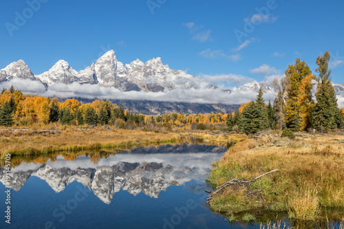 Scenic Teton Autumn Reflection