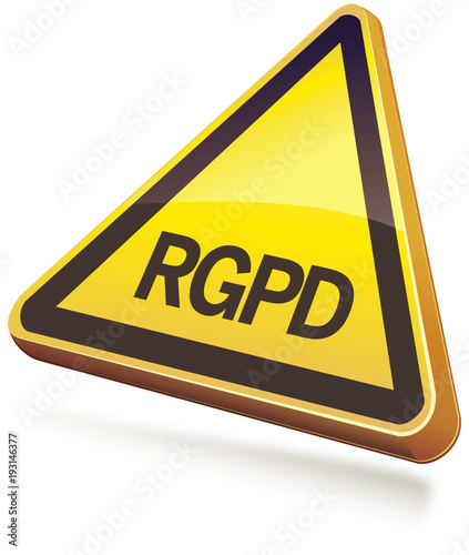 Panneau de danger RGPD (3D)