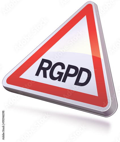 Panneau de danger RGPD (3D)