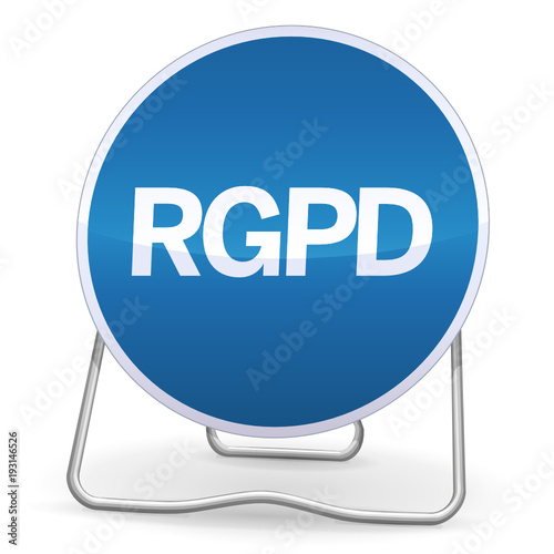 Panneau d'obligation RGPD sur trépied (ombre)