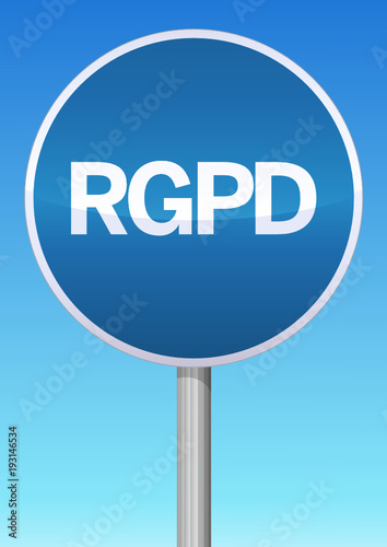 Panneau d'obligation RGPD (poteau)