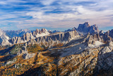 view from Lagazuoi on Passo Giau