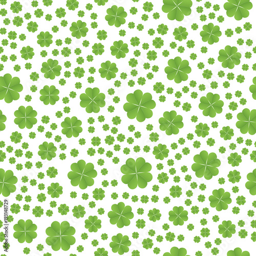 Seamless pattern from the clover leaves. Background to the day of St. Patrick. Vector illustration