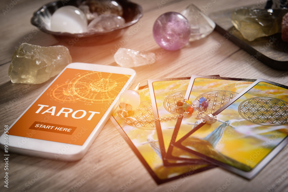 Tarot cards and mobile phone