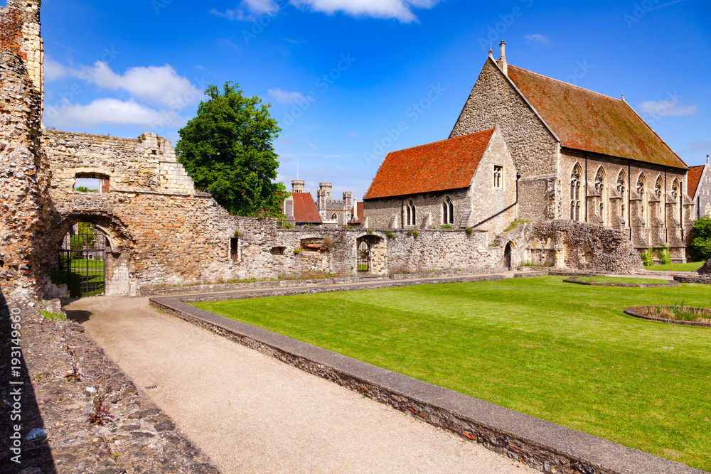 St Augustines Abbey Benedictine monastery remains in Canterbury Kent Southern England UK