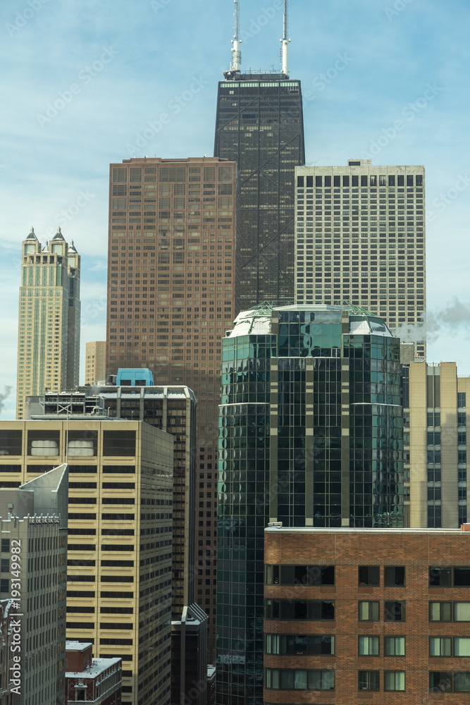 Fototapeta premium Chicago downtown buildings