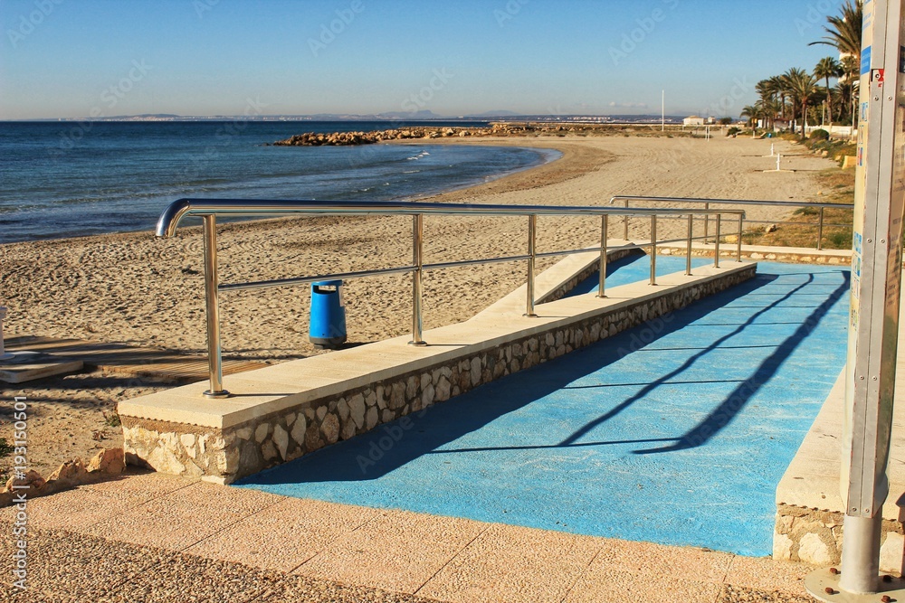 Fototapeta premium Beach with access for disabled people