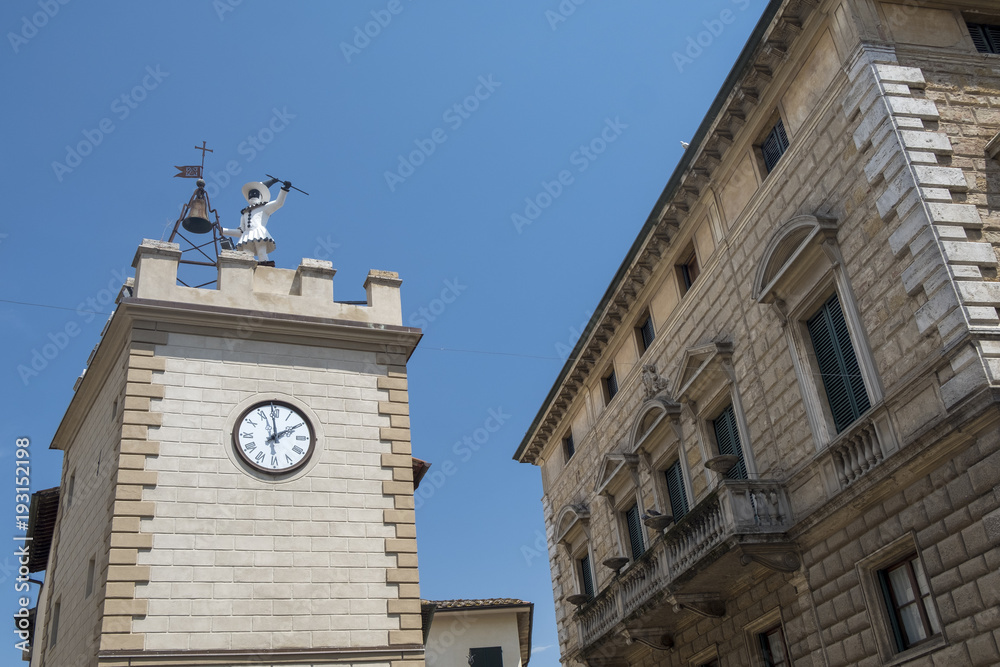 Montepulciano, Siena, Italy: historic buildings