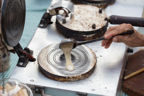 Thai dessert making of Thong Muan Recipe photo